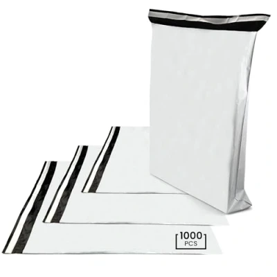 Immagine di Netuno 1000 buste plastica per spedizioni bianche 190 x 250 mm da imballaggio autoadesive opache sacchetti postali polietilene pacchi vestiti spedizione corriere piccoli
