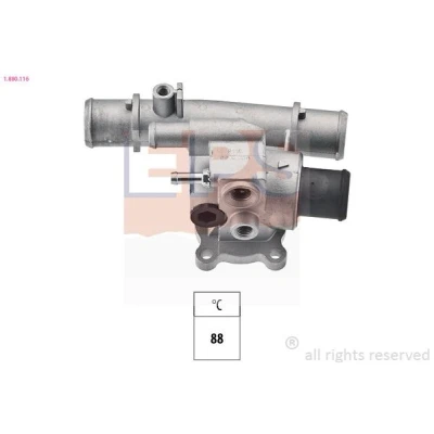 Immagine di EPS 1.880.116 Termostato motore 88 Made in Italy OE Equivalent con guarnizione, collegamento filettato per sensore temperatura FIAT: Marea Sedan