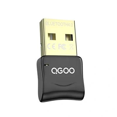 Immagine di QGOO adattatore Bluetooth 4.0, Chiavetta per PC Laptop Computer Desktop, Dongle Cuffie/Altoparlanti/Tastiera Bluetooth, Supporta Windows 11/10/8/7/Vista