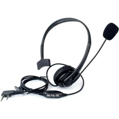 Immagine di Retevis Walkie Talkie Auricolare, 2 Pin Auricolare,Cuffie Talkie,Compatibile con Radio Bidirezionale RT24 RT622 RT27 RT618 Baofeng UV 5R BF 888S eSynic Kenwood HYT (1 PZ)