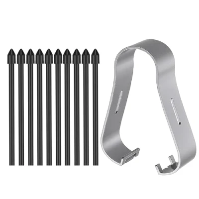 Immagine di [10 Pezzi] Punte di Ricambio per Pennino S Pen Samsung Galaxy Tab S9 FE+ Plus/S9+ Plus/S9 FE/S9/S9 Ultra/S6 Lite/S7 FE/S10 Ultra/S10+ Plus, Alta Sensibilità e Penna Controllo Preciso, Nero