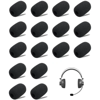 Immagine di 16 pezzi di ricambio per microfono e auricolare in schiuma, mini parabrezza lezioni, performance palcoscenico incontri