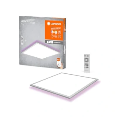 Immagine di LEDVANCE Plafoniera WiFi bianca, 40W 3000LM, 3000 6500K, 60x60 cm, lampada da parete dimmerabile, tecnologia RGB, Smart+ Planon, controllabile tramite app o assistenti vocali come Alexa Google