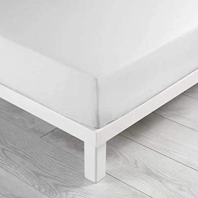 Immagine di douceur d&#039;intérieur, Lenzuolo con angoli elasticizzati (160 x 200 cm) Linette Bianco, 100% Cotone