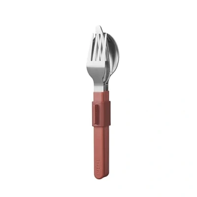 Immagine di Mepal Set di Posate 3 Pezzi Silueta Lavabile in lavastoviglie Servizio da tavola Coltello, forchetta e Cucchiaio compreso Il Supporto Vivid Mauve