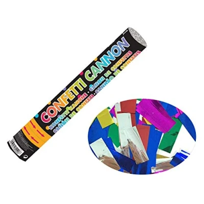 Immagine di amscan Colorful Confetti Pc. Colorato Foil Party Coriandoli Cannone 30cm 1 pz, Multicolore, 9902989