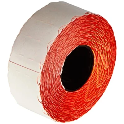 Immagine di Avery RPLP1226 etichette per macchina etichettatura (15.000, 1 linee, 12 x 26 mm) 10 rotoli colore rosso