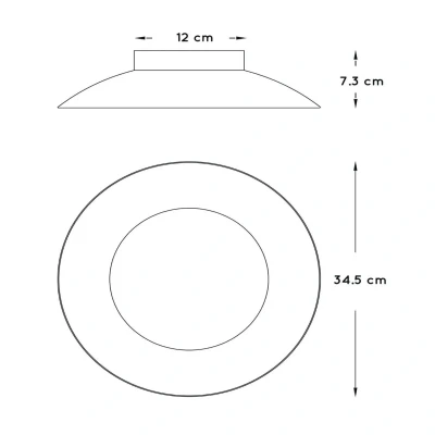 Immagine di Lucide foskal Lampada da soffitto Diametro 34,5 cm LED 1 X 12 W 2700 K Ottone 01, Metallo, Brass Integriert wattsW 230 voltsV