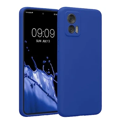 Immagine di kwmobile Custodia Compatibile con Motorola Edge 30 Neo Cover Back Case per Smartphone in Silicone TPU Protezione Gommata blu baltico