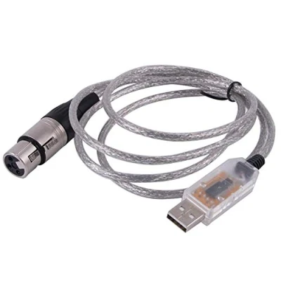 Immagine di USB A DMX 512 Interfaccia Controller Dmx512 PC Stage Lighting Dimmer Dongle RS485 Seriale 3pin XLR Converter Supporto Freestyler Software (15 piedi, Trasparente Shell)