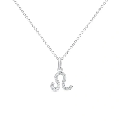 Immagine di Amberta Collana Segno Zodiacale in Argento Sterling 925 con Zirconi per Donna:Collana Leone