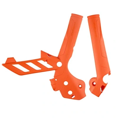 Immagine di POLISPORT 8466500002 Set di piastre paramotore in plastica durevole e resistente agli urti compatibile con le moto KTM colore arancio