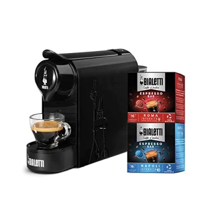 Immagine di Bialetti Gioia, Macchina Caffè Espresso Incluse 32 Capsule, Funziona esclusivamente con Nero