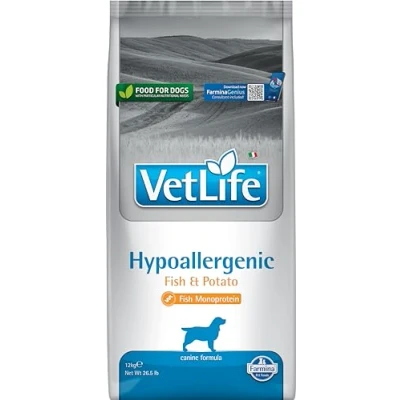 Immagine di Farmina Vet Life Hypoallergenic Canine Formula Pesce &amp; Patate Set %: 2 x 12 kg
