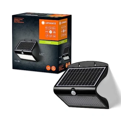 Immagine di LEDVANCE Endura Butterfly Solare Lightlight, nero, 8W, 850lm, sensore di movimento e luce, luce esterna, batteria, ecologica, durata lunga, montaggio semplice, IP65, 4000K