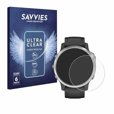 Immagine di savvies (6 Pezzi Pellicola Protettiva per Garmin Fenix 6S / Pro Protezione Schermo Trasparente