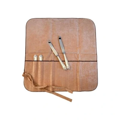 Immagine di Hagerty Silver Guard Cutlery Roll custodia per posate d&#039;argento e placcate 43,5 x 45 cm I Pratica antiossidante Portaposate da 12 coltelli frutta pesce