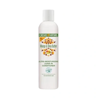 Immagine di Creme of Nature, CNI, Trattamento Senza Risciacquo Ultra Idratante con Mango e Burro di Karité, per Capelli Disidratati, Nutrizione Morbidezza Intense, 250ml