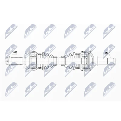 Immagine di NTY NPW BM 075 Albero motore / Semiasse Assale posteriore Sx 776 Trasmissione automatica