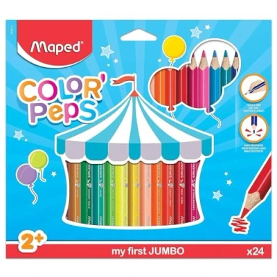 Immagine di Maped Pastelli Triangolari Early Age In Scatola Da 24 Pz Mina Gigante Infrangibile 4,7 Mm