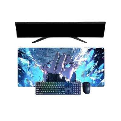 Immagine di Jujutsu Kaisen Satoru Gojo Tappetino per mouse XXL multifunzione da gioco anime 3 mm scrivania, anti scivolo, superficie strutturata computer videogiochi, ufficio, casa e portatili