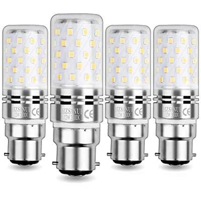 Immagine di HZSANUE LED Lampadina Mais 12W B22,LED Lampadine Baionetta, 3000K Bianco Caldo, 1350LM, 100W a Incandescenza Equivalenti, Non Dimmerabile, Confezione da 4