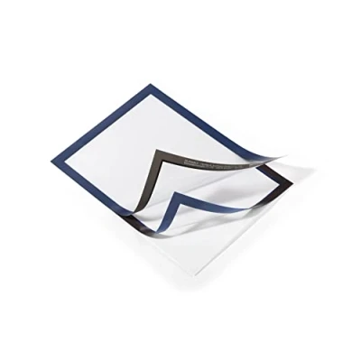 Immagine di Durable 488207 Duraframe A4 Large Packaging, Cornice Espositiva Adesiva, per Superfici Lisce e Solide, Formato A4, Confezione da 10 Pezzi, Blu