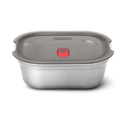 Immagine di black + blum Contenitore multifunzione per il pranzo in acciaio inox 1200 ml adatto al forno, microonde, congelatore e alla lavastoviglie Sigillatura sottovuoto valvola a