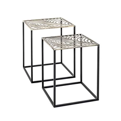 Immagine di HAKU Möbel Set di 2 tavolini, metallo, nero/bronzo, L 35 x P A 45 cm/L 40 50 cm