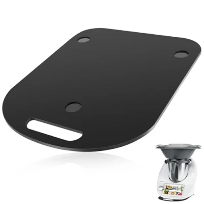 Immagine di Auauraintt Tavola Scorrevole per Bimby TM6 TM5, Vassoio Thermomix TM5 in Acrilico, Accessori Vorwerk da Cucina Nero Lucido