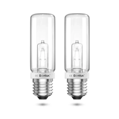 Immagine di Bonlux 200W E27 Lampadine Tubolare Dimmerabili JDD Lampadina Modellazione per Flash da Studio Vite Edison, Bianco Caldo 2800K, 2820lm, AC220 240V, 2 Pack