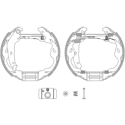 Immagine di TEXTAR Shoe Kit Pro 84064500 freno, Freno a tamburo con cilindretto regolatore/attuatore SUZUKI: SWIFT 3, TOYOTA: Yaris I Hatchback