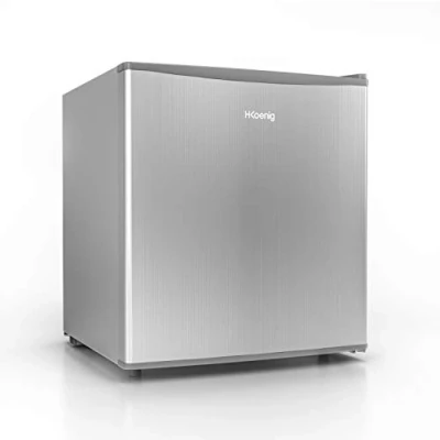 Immagine di H.Koenig Mini Frigo FGX490 Grigio, 45L compatto, silenzioso, porta reversibile, termostato regolabile, scomparto per cubetti ghiaccio da 4L, piedi regolabili, 39dB [Classe di efficienza energetica E]