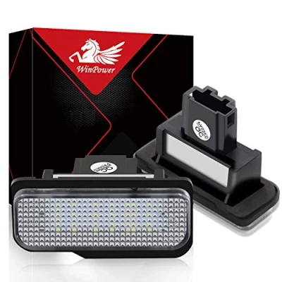 Immagine di WinPower LED Luci targa per auto Lampada 3582 SMD con CanBus nessun errore 6000K Xeno Bianco freddo C S203/W203 5 porte;E W211 4 porte;CLS W219;SLK R171 ecc, 2 Pezzi