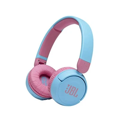 Immagine di JBL Jr310BT cuffie wireless on ear per bambini, Bluetooth con microfono, suono sicuro sotto 85 dB di volume, batteria 30H, pieghevoli, confortevoli, facili, morbide, colori freddi (blu)