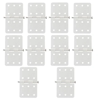 Immagine di BQLZR 28 x 16 mm rettangolari beige pieghevoli e durevoli cerniere in plastica per aereo fai da te RC confezione 10