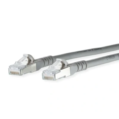 Immagine di Metz Connect 1308453033 E RJ45 cavo di rete, patch CAT 6A S/FTP 3.00 m Grigio con protezione 1 pz.