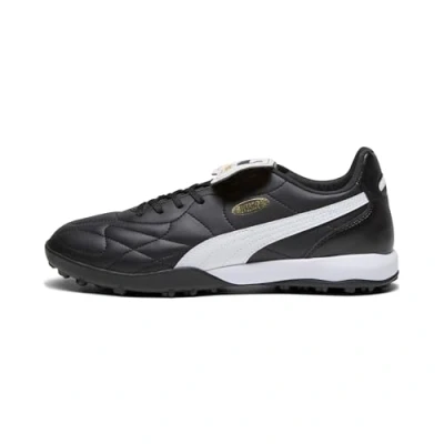 Immagine di Puma KING TOP TT Scarpe da calcetto con tacchetti, Taglia: 48.5, Black/white/gold Finta pelle di alta qualità