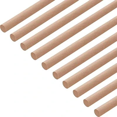 Immagine di Gedotec Tondo in faggio Liscio Tronchi per Artigianato e Giardino Dimensioni: 14 x 1000 mm Bastoncini di Legno Massiccio 10 Pezzi