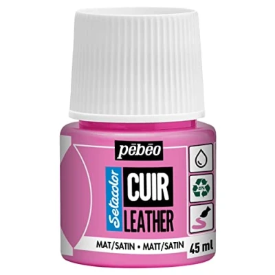 Immagine di Pebeo, Colore + Vernice per fai da te, Colori della pelle SetaCuir (dolci rosa, 45 ml)
