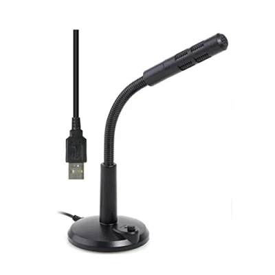 Immagine di r2digital Microfono per computer USB Plug Play da tavolo con pulsante Mute videoconferenze aziendali, lezioni online, registrazione, podcasting, giochi, chat, Skype (usb U780)