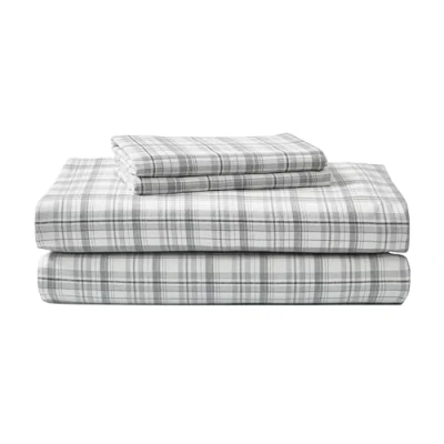 Immagine di Eddie Bauer Set di lenzuola per letto matrimoniale, in flanella cotone caldo e traspirante con tasche profonde, spazzolato una maggiore morbidezza, accogliente decorazione la casa,