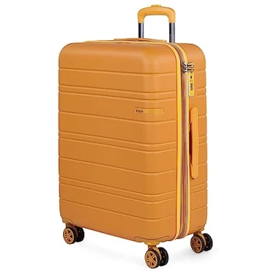 Immagine di JASLEN Valigia Media da Viaggio Rigide. Trolley Medio con 4 Ruote. Materiale ABS Rigida in Offerta Resistente e Super Leggero 20 kg Lucchetto TSA 171260, Senape iridescente