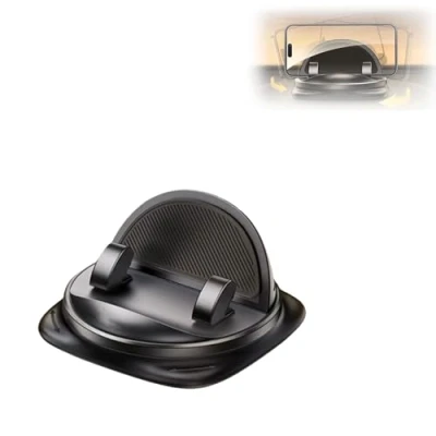 Immagine di Clockwiset.Com Phone Holder, Stable Mount for Car, 360Rotatable Dashboard Cell Strong Suction Holder with Non slip Silicone Smartphone (1Pc)
