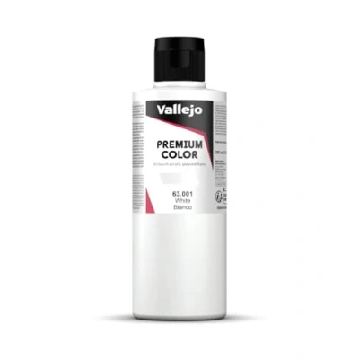 Immagine di Vallejo Premium Airbrush Color Flacone di Vernice a Base d&#039;Acqua, 200 ml, Bianco, (Confezione da 1), 063001