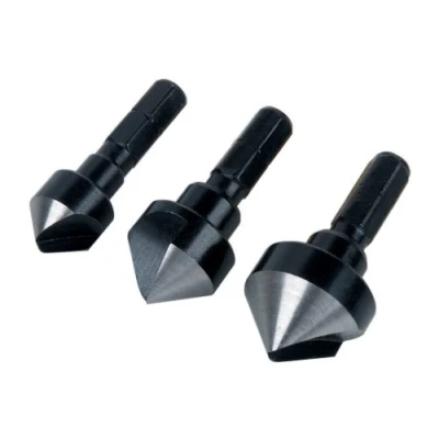 Immagine di Wolfcraft 2584000 KIT svasatori conici 3 parti 12 mm, 16 19 mm Acciaio per utensili 1/4 (6.3 mm) 1