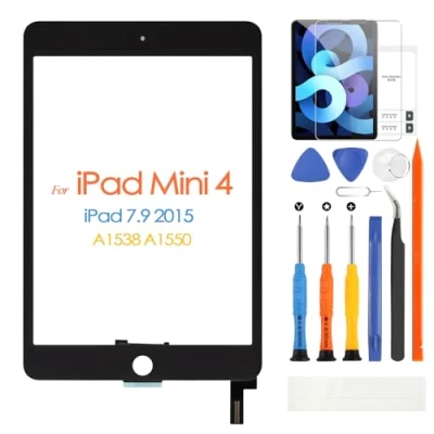 Immagine di ARSSLY Touchscreen per iPad Mini 4 7.9 2015 Digitizer Touch Schermo A1538 A1550 Sostituzione Pannello Vetro con Strumenti(Non LCD (Nero)