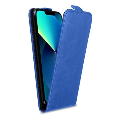 Immagine di Cadorabo Custodia compatibile con Apple iPhone 13 MINI in BLU di PERISA Protezione Stile Flip Similpelle Fine Case Cover Wallet Book Etui