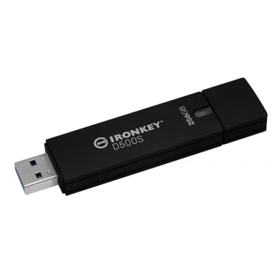 Immagine di Kingston IronKey D500S Drive flash USB con crittografia hardware 256 GB FIPS 140 3 Lvl (in fase di approvazione) AES IKD500S/256