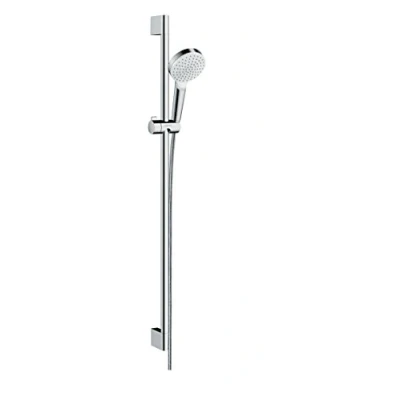 Immagine di hansgrohe Crometta Set doccia 1 getto EcoSmart 9 l/min con asta 90 cm, bianco/cromo, 26539400